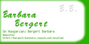 barbara bergert business card